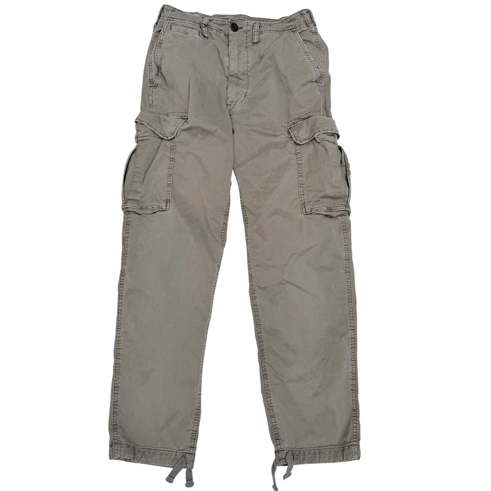 American Eagle Mens Flex Cargo Pants 28x30 Olive Gray Straight Leg 08/24 4882